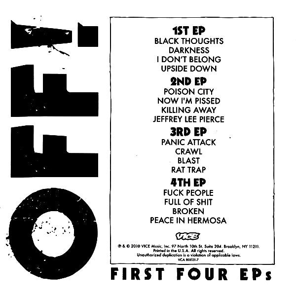 OFF! : First Four EPs (4x7", EP, RP + Box)