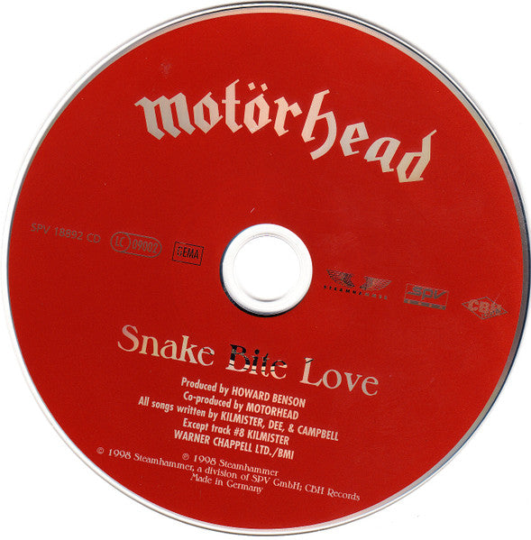 Motörhead : Snake Bite Love (CD, Album, RP)