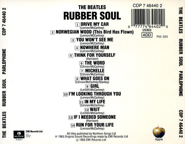 The Beatles : Rubber Soul (CD, Album, RE)