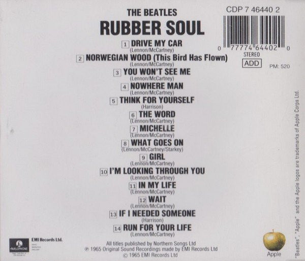 The Beatles : Rubber Soul (CD, Album, RE)