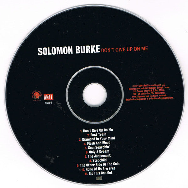 Solomon Burke : Don't Give Up On Me (CD, Album, Son)