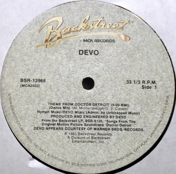 Devo : Theme From Doctor Detroit (12")