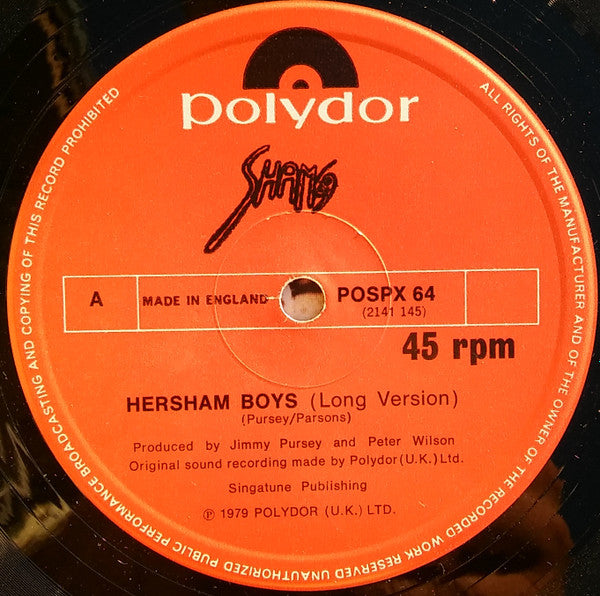 Sham 69 : Hersham Boys (12", Single)