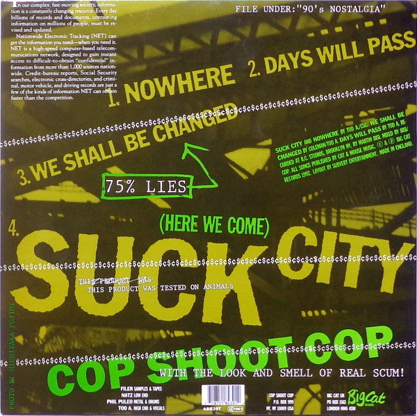 Cop Shoot Cop : Suck City EP (12", EP)