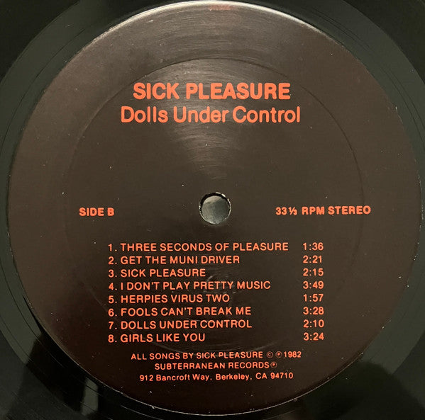 Code Of Honor / Sick Pleasure : Fight Or Die / Dolls Under Control (LP)