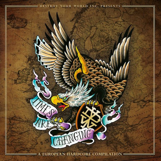 Various : Times Are Changing: A European Hardcore Compilation (LP, Comp, Bro)