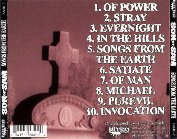 Son Of Sam (4) : Songs From The Earth (CD, Album)