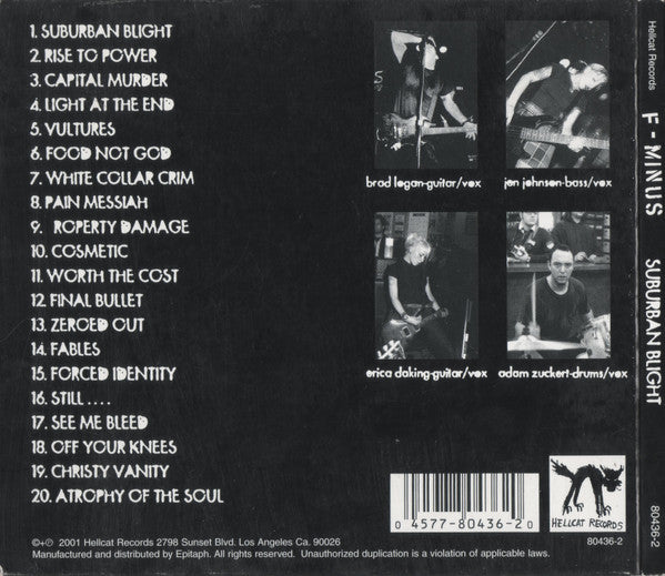 F-Minus : Suburban Blight (CD, Album)