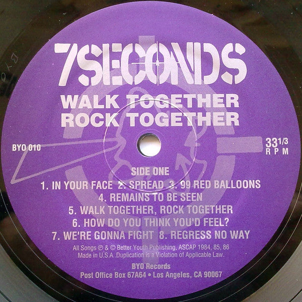 7 Seconds : Walk Together, Rock Together (LP, Album, RE)