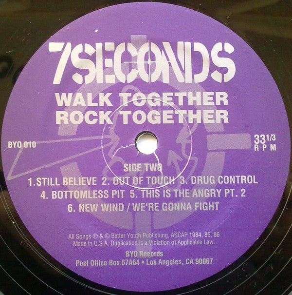 7 Seconds : Walk Together, Rock Together (LP, Album, RE)
