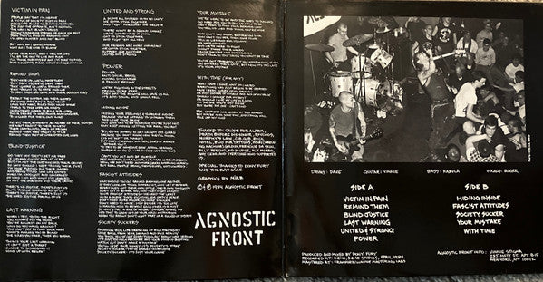 Agnostic Front : Victim In Pain (LP, Album, Gat)
