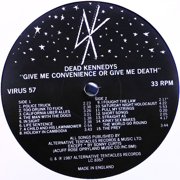 Dead Kennedys : Give Me Convenience Or Give Me Death (LP, Comp + Flexi, 7")