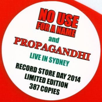 No Use For A Name And Propagandhi : Live In Sydney (LP, Ltd, Unofficial, Red)