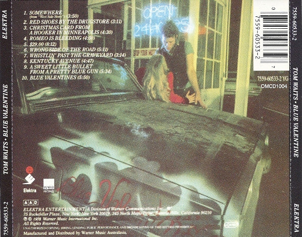 Tom Waits : Blue Valentine (CD, Album, RE, RP)