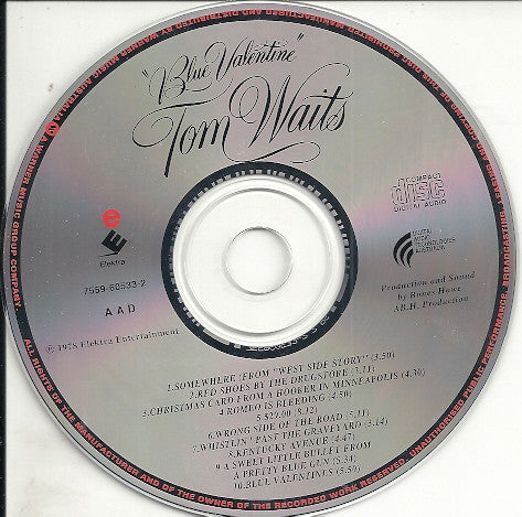 Tom Waits : Blue Valentine (CD, Album, RE, RP)