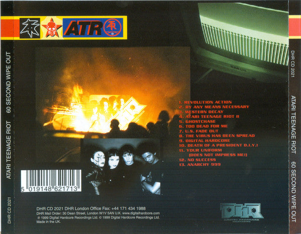 Atari Teenage Riot : 60 Second Wipe Out (2xCD, Album, S/Edition)