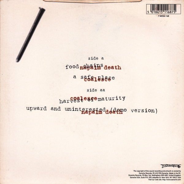 Napalm Death / Coalesce : In Tongues We Speak (7")