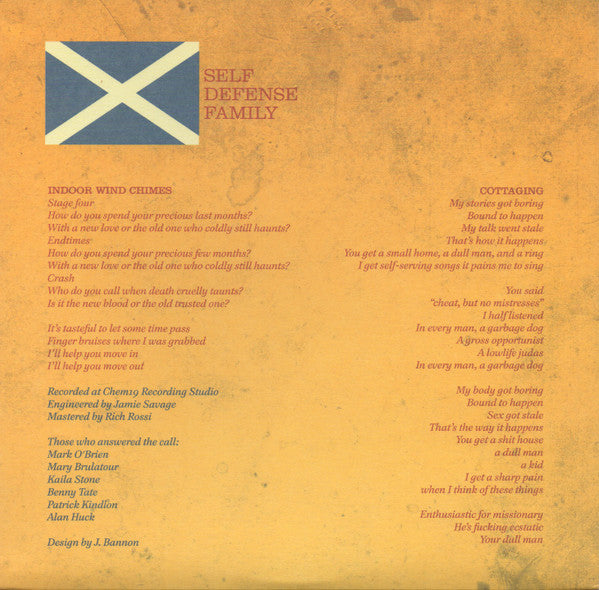 Self Defense Family : Indoor Wind Chimes b/w Cottaging (7", Single, Blu)