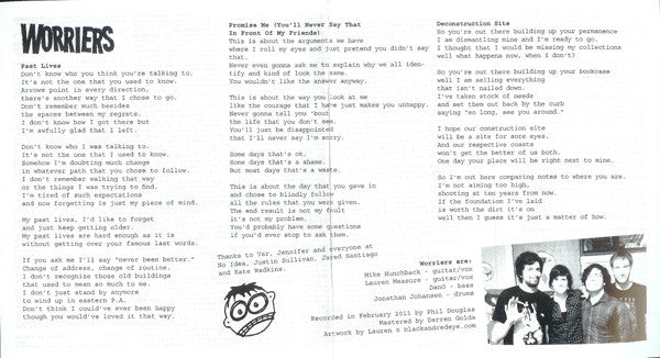 Worriers : Past Lives (7", RP, Bro)
