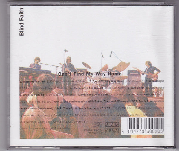 Blind Faith (2) : Can't Find My Way Home (CD, Album, Unofficial)