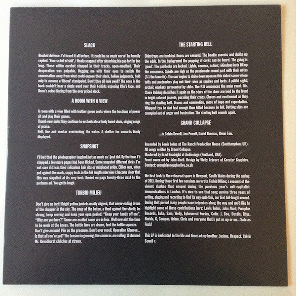 Grand Collapse : Far From The Callous Crowd (LP, Album, Cle)