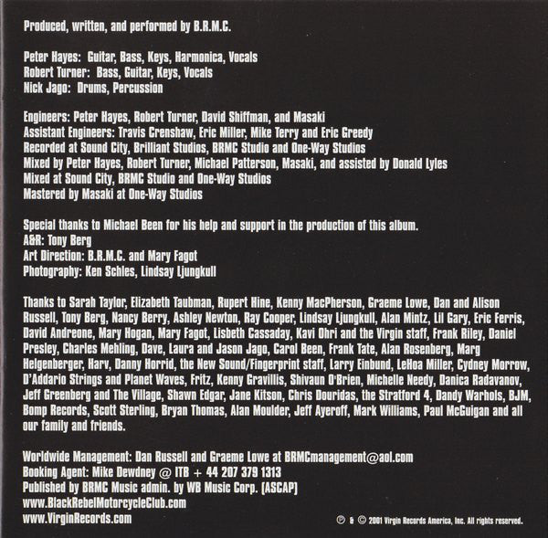 Black Rebel Motorcycle Club : B.R.M.C. (CD, Album)