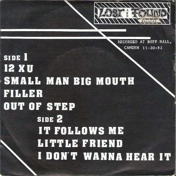 Minor Threat : Live At Buff Hall (7", RP, Unofficial, Yel)