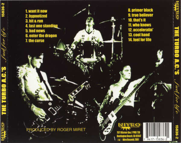 The Turbo A.C.'s : Fuel For Life (CD, Album)