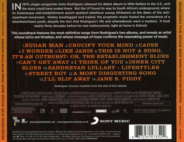 Rodriguez* : Searching For Sugar Man (Original Motion Picture Soundtrack) (CD, Comp, RE)