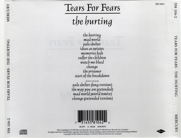 Tears For Fears : The Hurting (CD, Album, RE, RM, EDC)