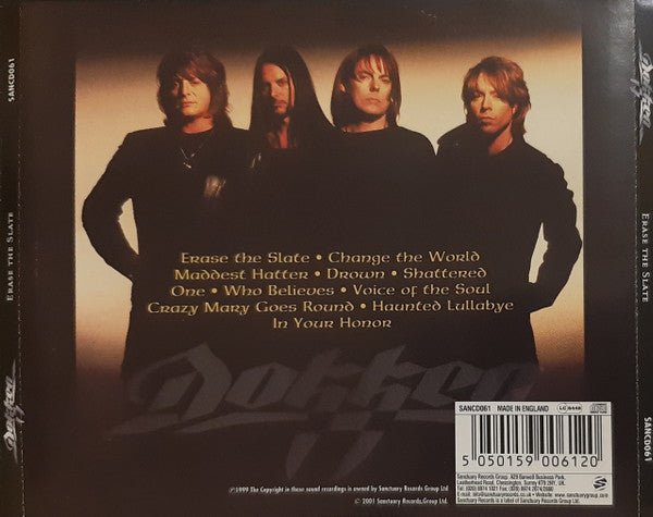 Dokken : Erase The Slate (CD, Album, RE)