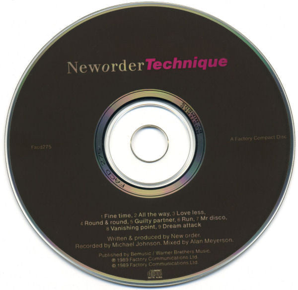 New Order : Technique (CD, Album)
