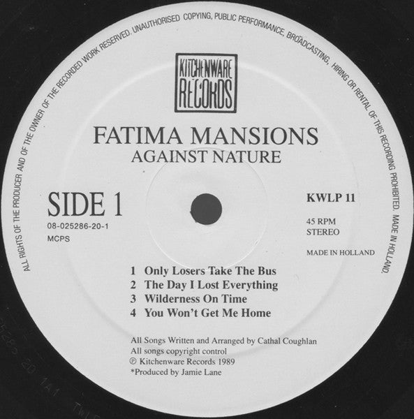 Fatima Mansions* : Against Nature (LP, Album, Bro)