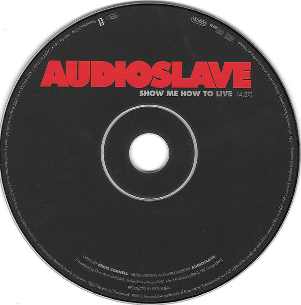 Audioslave : Show Me How To Live (CD, Single, Promo)