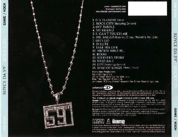 Royce Da 5'9" : Rock City (Version 2.0) (CD, Album, Enh)