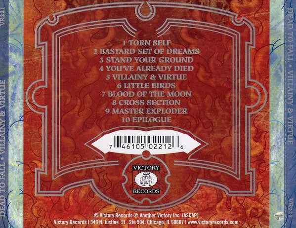 Dead To Fall : Villainy & Virtue (CD, Album)