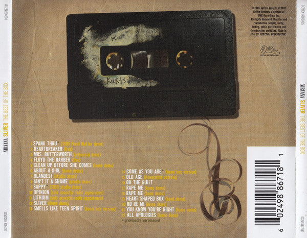 Nirvana : Sliver (The Best Of The Box) (CD, Comp)