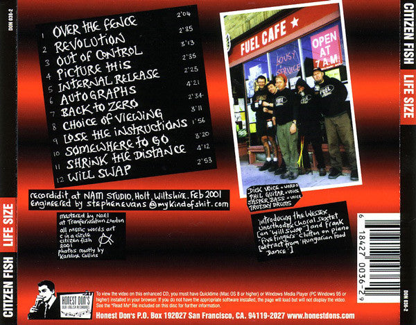 Citizen Fish : Life Size (CD, Album, Enh)