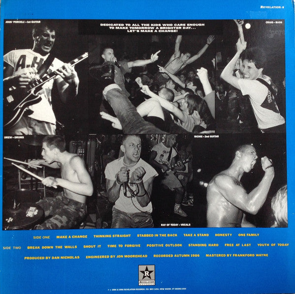 Youth Of Today : Break Down The Walls (LP, Album, RE)