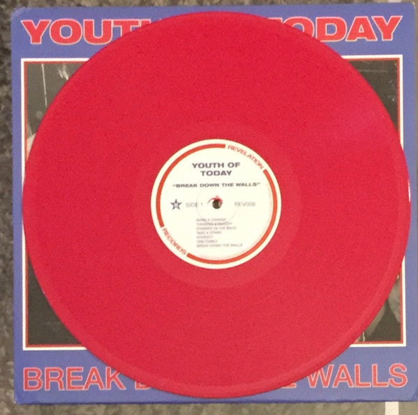 Youth Of Today : Break Down The Walls (LP, Album, Ltd, RE, Red)