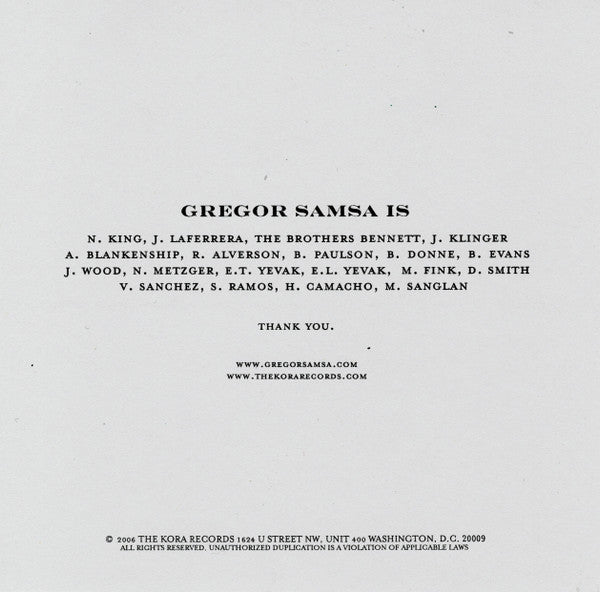 Gregor Samsa (3) : 55:12 (CD, Album, Car)