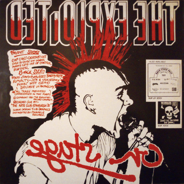 The Exploited : On Stage (LP, Album, P/Unofficial, Red)