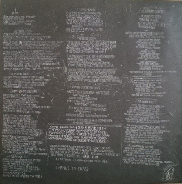 Rudimentary Peni : Death Church (LP, Album, Dis)