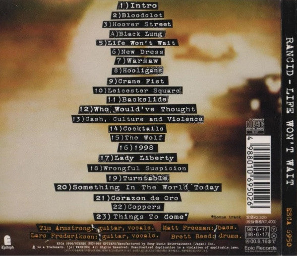 Rancid : Life Won't Wait (CD, Album, Dig)