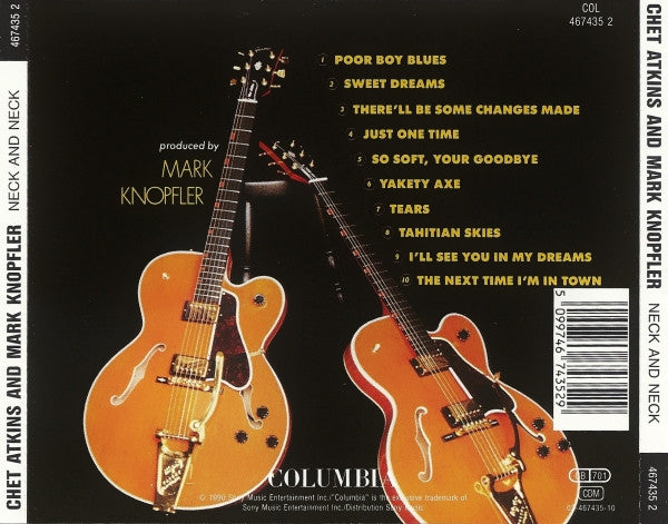 Chet Atkins And Mark Knopfler : Neck And Neck (CD, Album, RP, DAD)