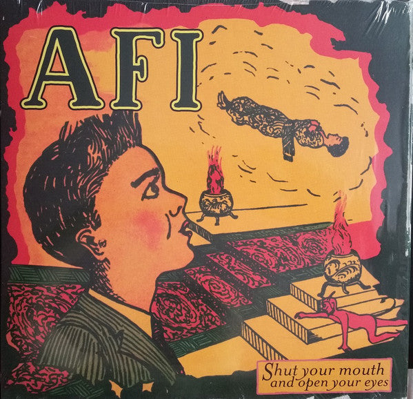 AFI : Shut Your Mouth And Open Your Eyes (LP, Album, RE, RM, RP, Gre)