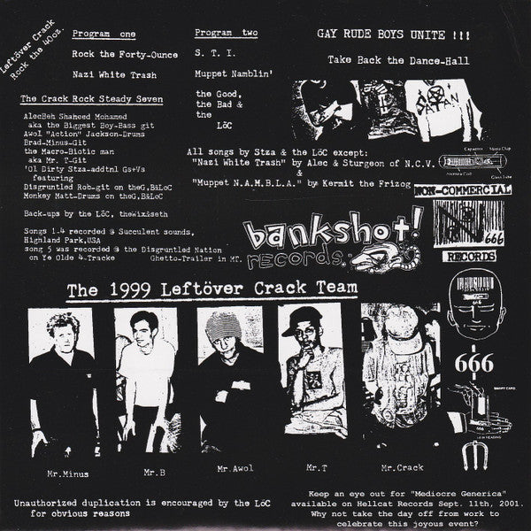 Leftöver Crack : Rock The 40 oz. (7")