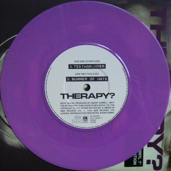 Therapy? : Teethgrinder (7", Single, Ltd, Pur)