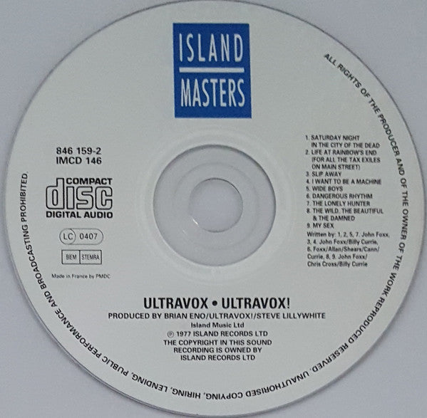 Ultravox!* : Ultravox! (CD, Album, RE)