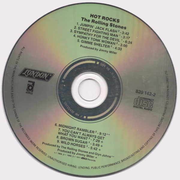 The Rolling Stones : Hot Rocks 1964-1971 (2xCD, Comp, RE, PDO)